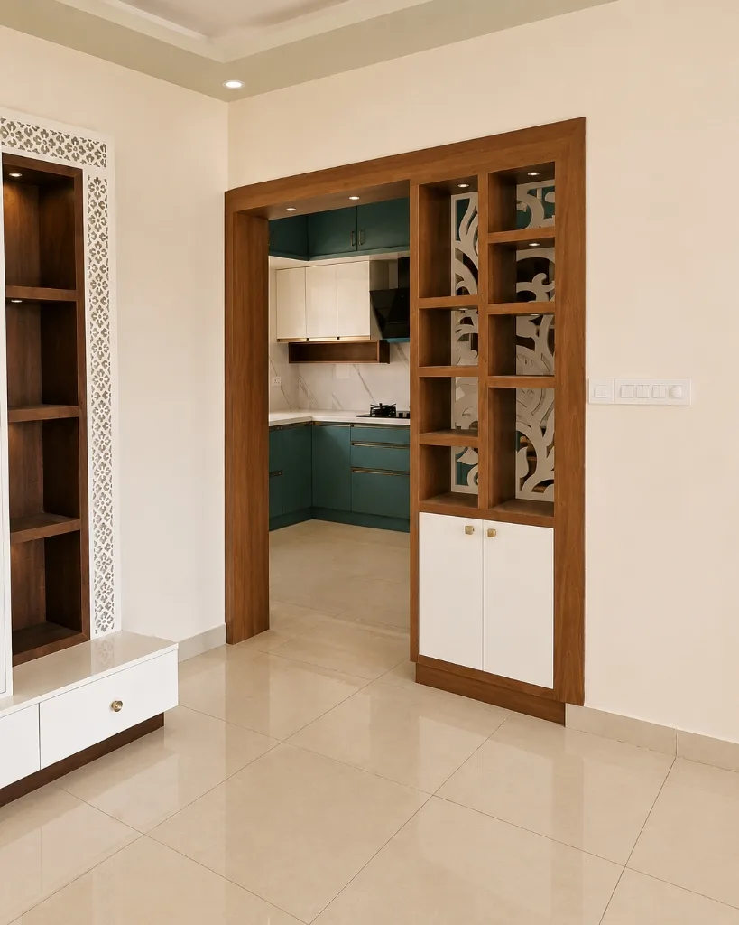 Walnut Kitchen Partition